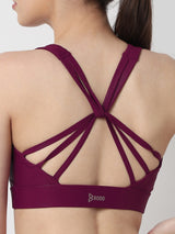 Wine Velocity Gloss Sports Bra