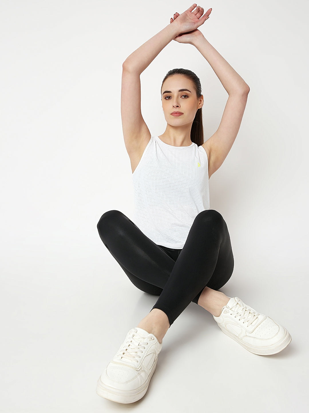 White Open Back Tank