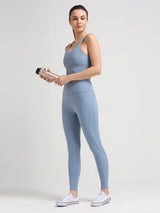 Break A Sweat Stellar Blue Crop Top