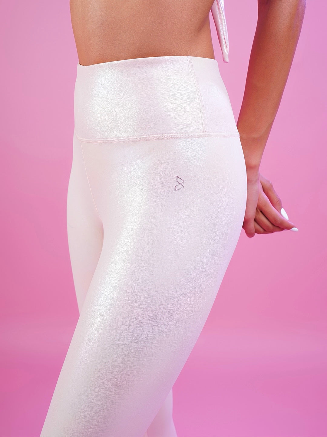 HIIT peached lace up leggings in pink