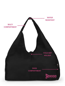 Functional Black Yoga Bag BODD ACTIVE