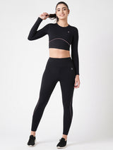 Black & Purple Endurance Leggings