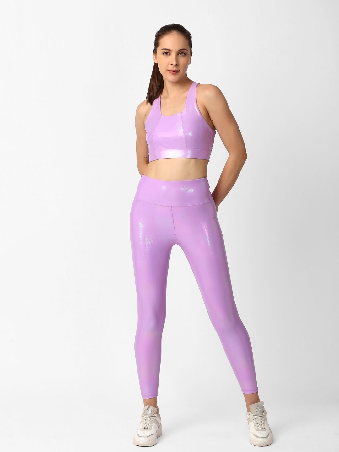Lavender Holo Sports Bra