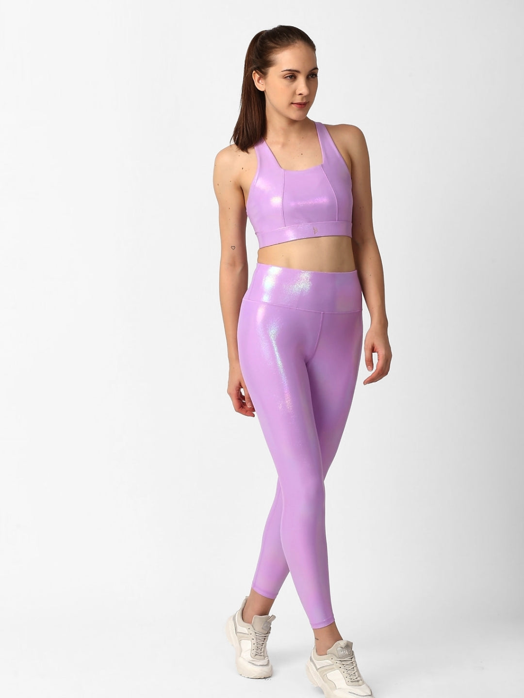 Lavender Holo High Rise Leggings
