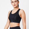 Black Marble Sports Bra