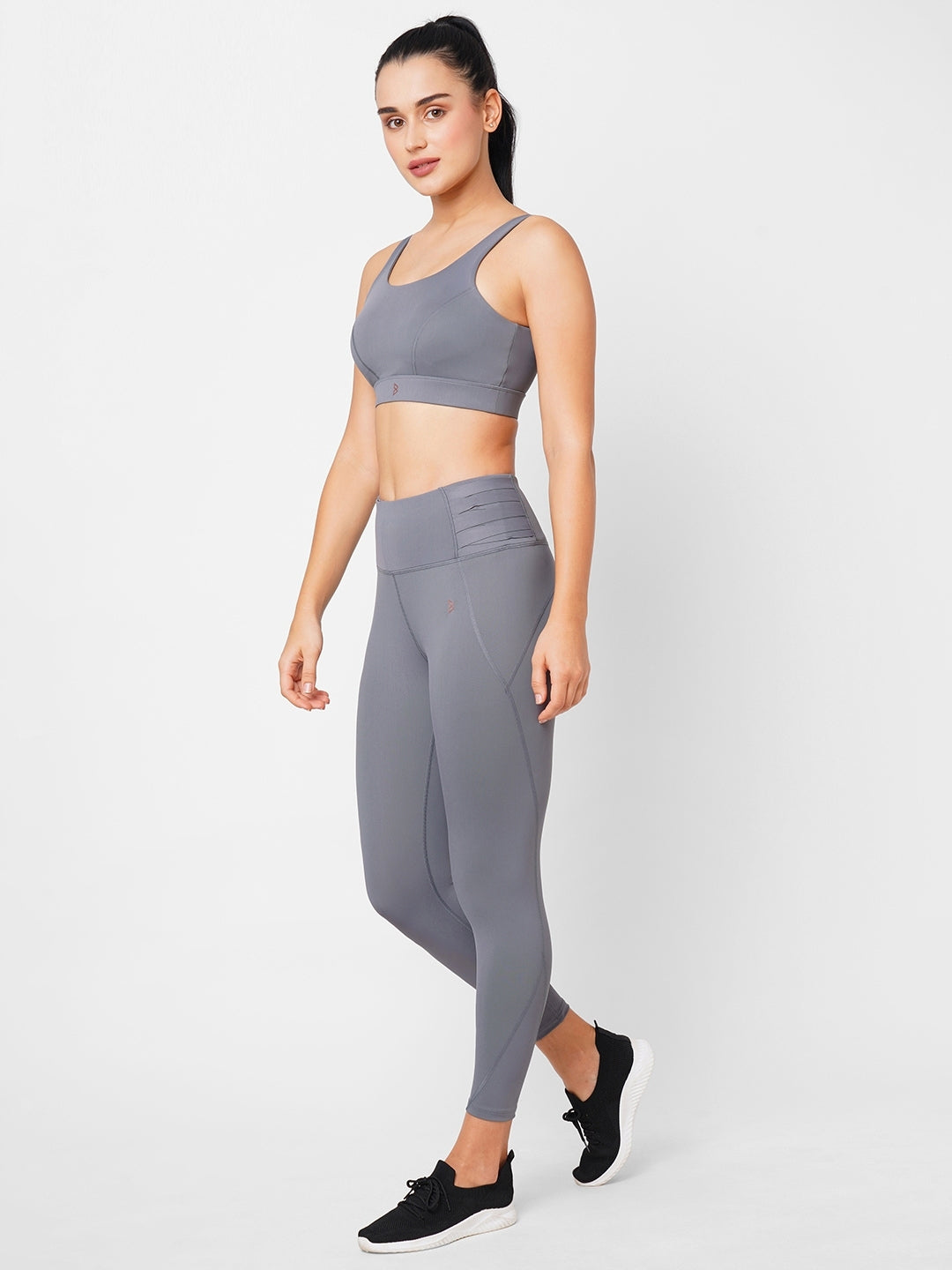 Frost Grey Criss Cross Essential High Waist Leggings