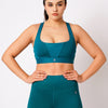 Emerald Green Tie Up Sports Bra