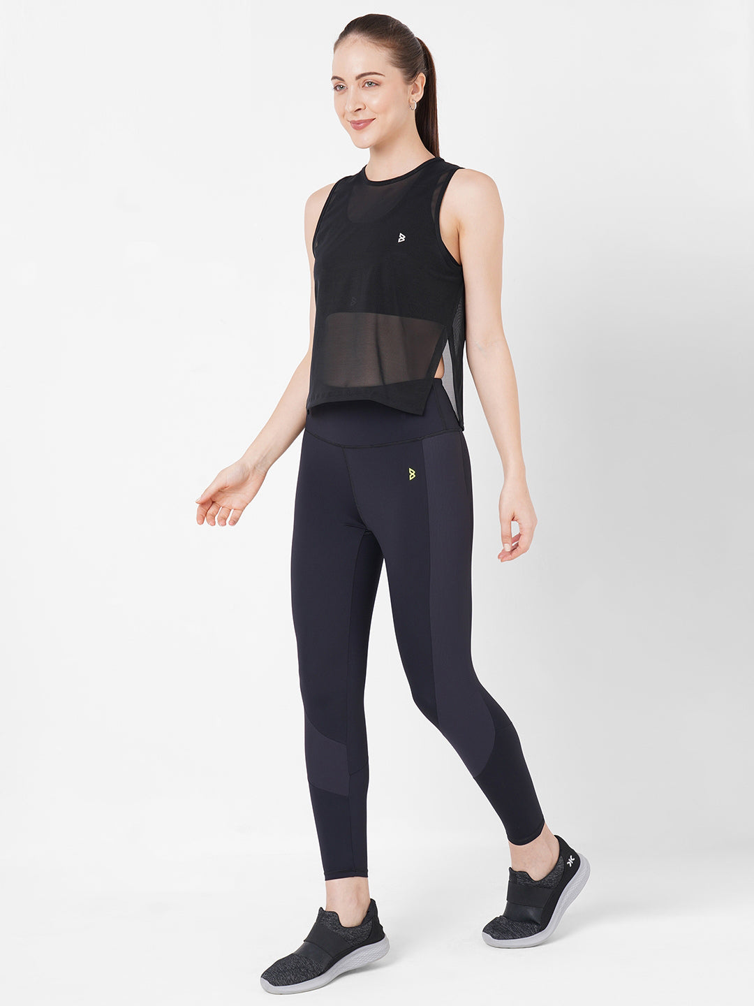 Black Sheer Overlapping Tank Set
