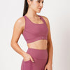 Cranberry Pink Strappy Sports Bra