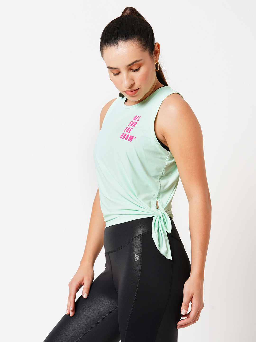 All For The Gram' Mint Tie-Up Tank