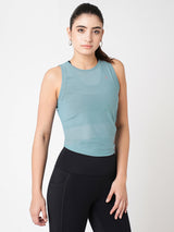 Aqua Teal Tie-Up Tank