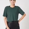 Pine Green Boxy Mesh Tee