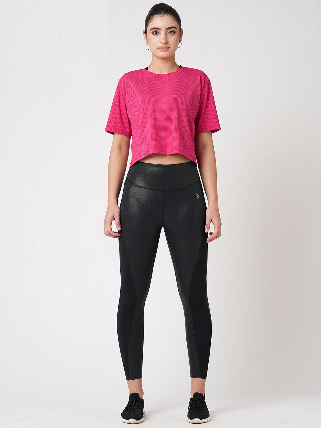 Hot Pink Boxy Mesh Tee