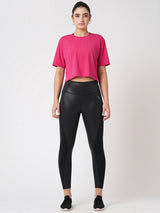 Hot Pink Boxy Mesh Tee