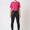 Hot Pink Boxy Mesh Tee