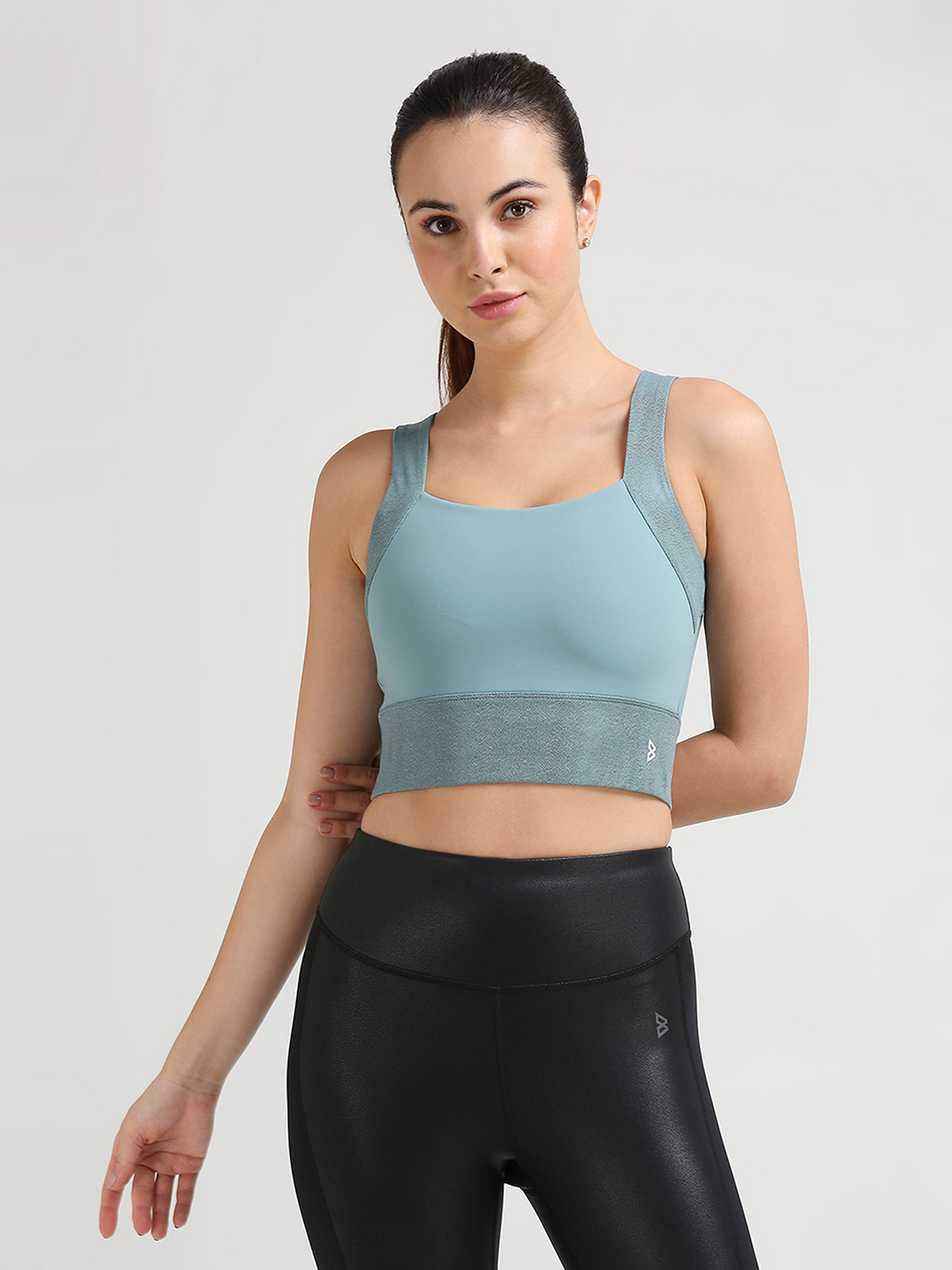 Keep You Balance Teal Yoga Crop Top