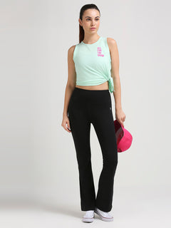 Black Functional Flared Pant