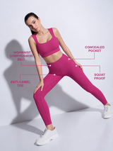 PilatesPro PinkRib Leggings