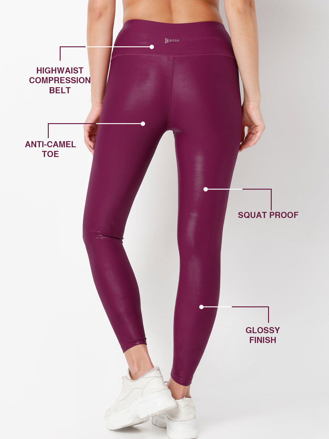 Wine Velocity Gloss Leggings