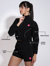 Velocity Black Jacket Set
