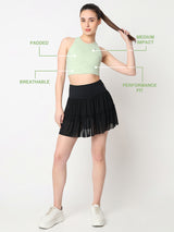 Court Glow Mint Crop Top