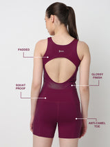 Wine Velocity Gloss Bodysuit