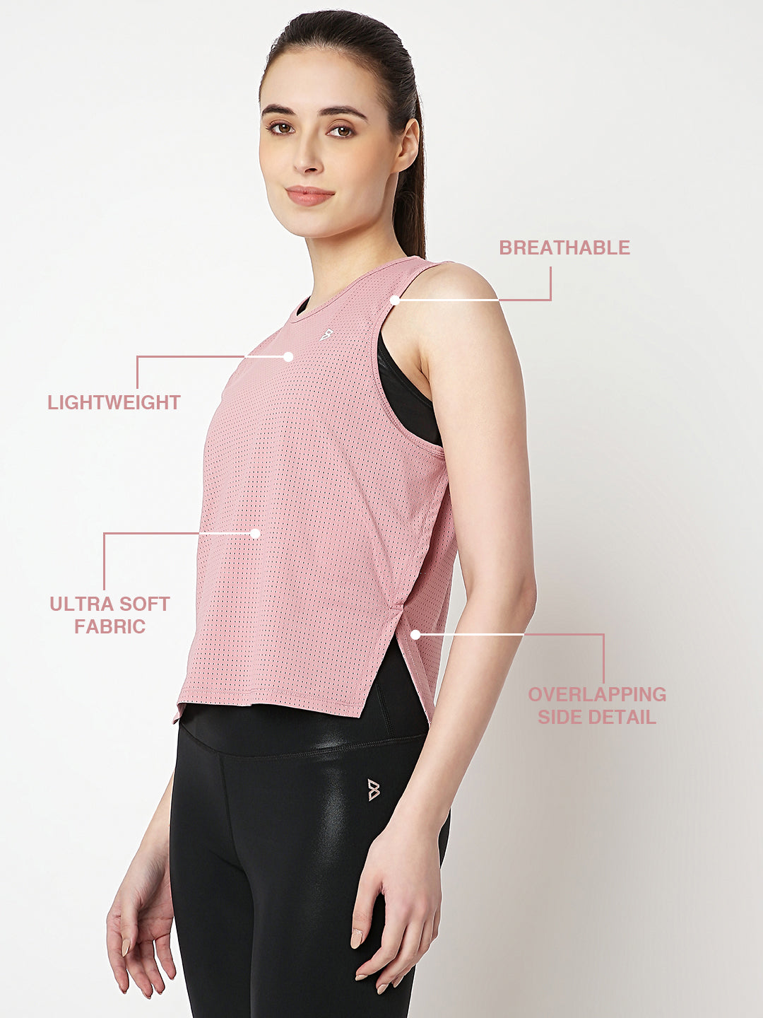 Blush Pink Overlapping Tank
