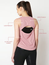 Blush Pink Open Back Tank