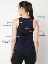 Midnight Navy Open Back Tank