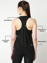 Power Black Racerback Tank