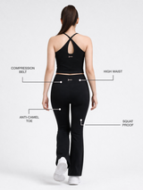 Noir Buttersoft Contour Flared Pants