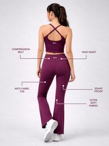 Plum Buttersoft Contour Flared Pants