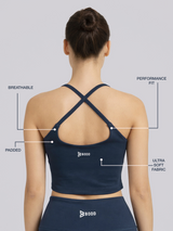 Deep Navy Buttersoft Contour Crop Top