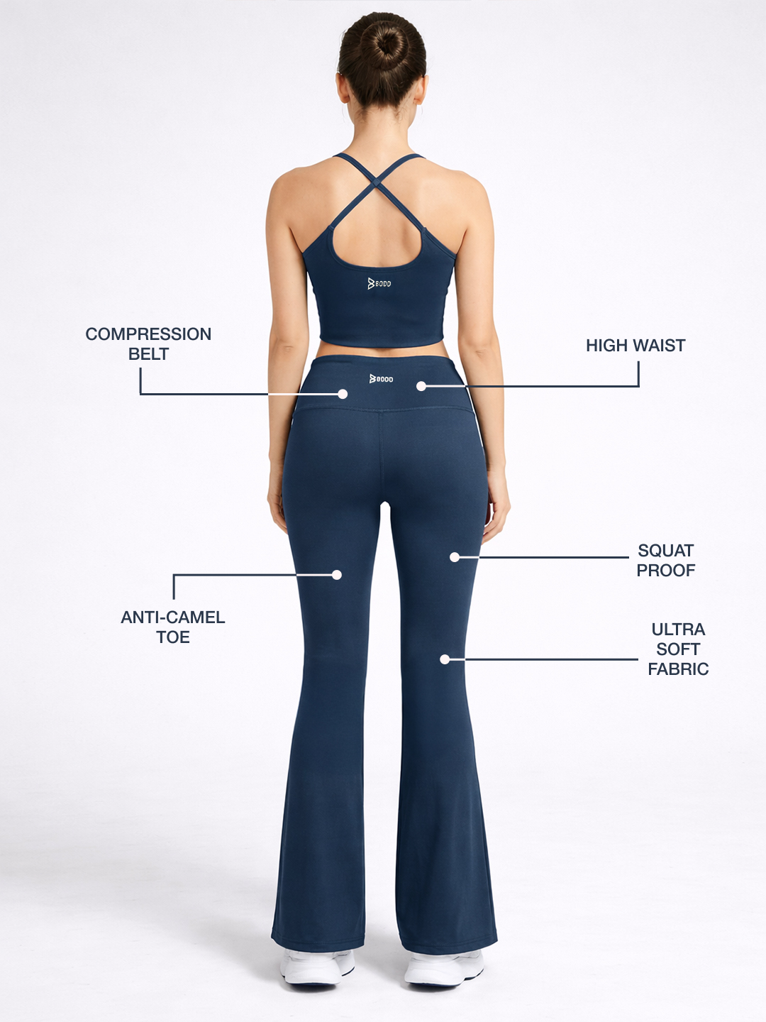 Deep Navy Buttersoft Contour Flared Pants