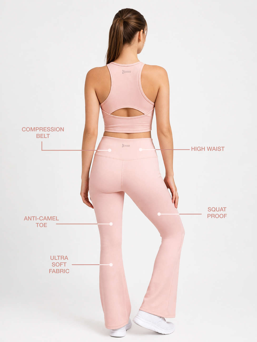 Peach Buttersoft Contour Flared Pants