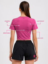 Pink Glow Velocity Crop Top