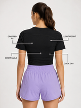 Eclipse Black Velocity Crop Top