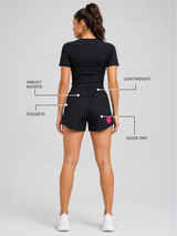 Eclipse Black Drift Running Shorts