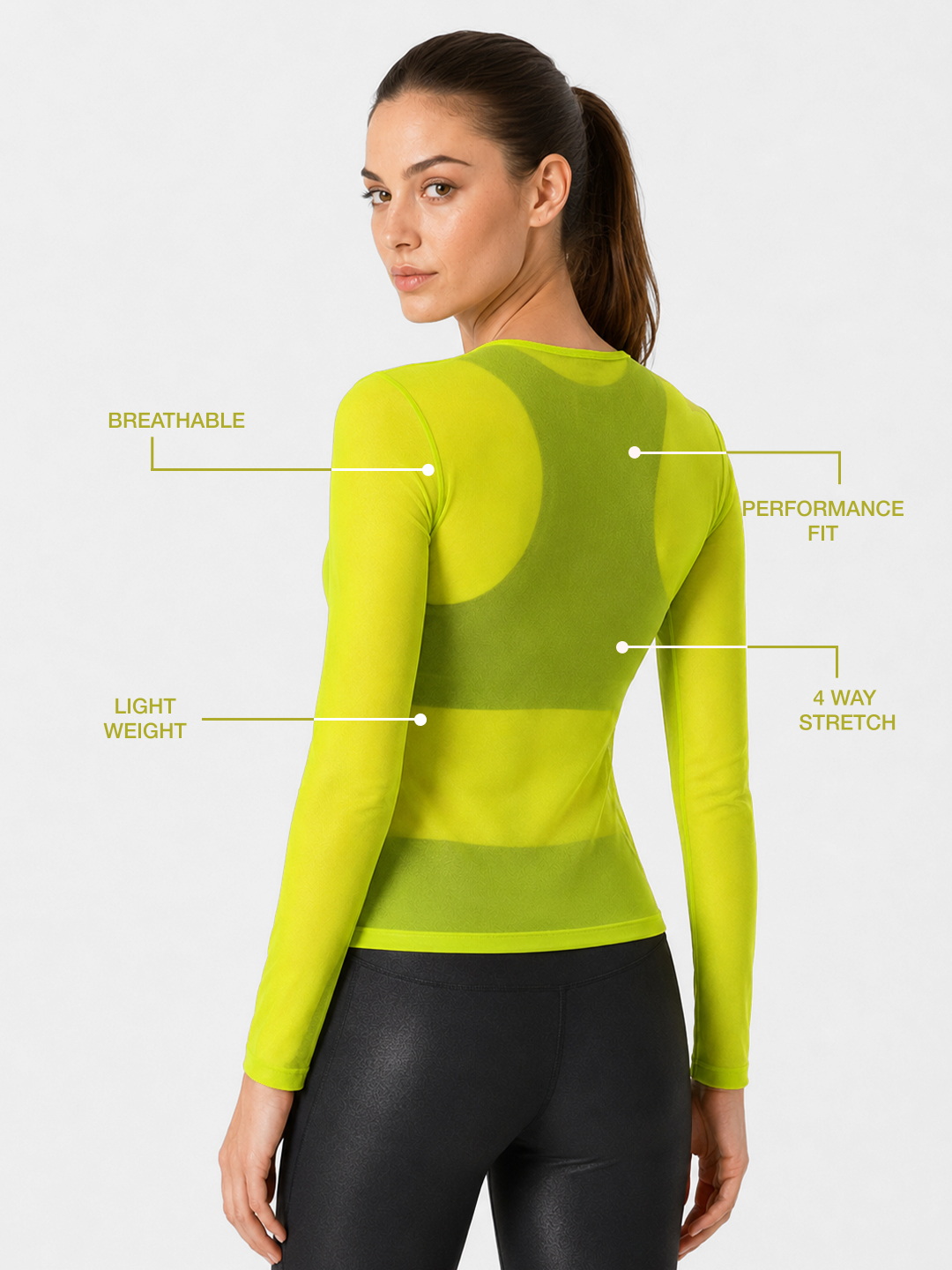 Neon Mesh Long Sleeve Tee