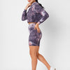 Candy Pink And Grey Tie Dye Biker Shorts BODD ACTIVE