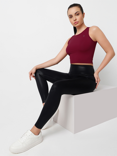 Balance Mode Red Rouched Top