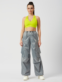 Celestial Silver Parachute Pants