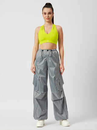 Celestial Silver Parachute Pants