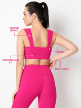 PilatesPro PinkRib Sports Bra