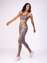 Grey And Rose Gold Metallic Snakeskin Set BODD ACTIVE