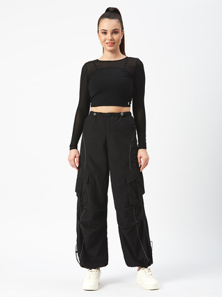 Eclipse Black Parachute Pants