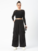 Eclipse Black Parachute Pants