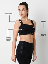 Eclipse Marble Gloss Sports Bra