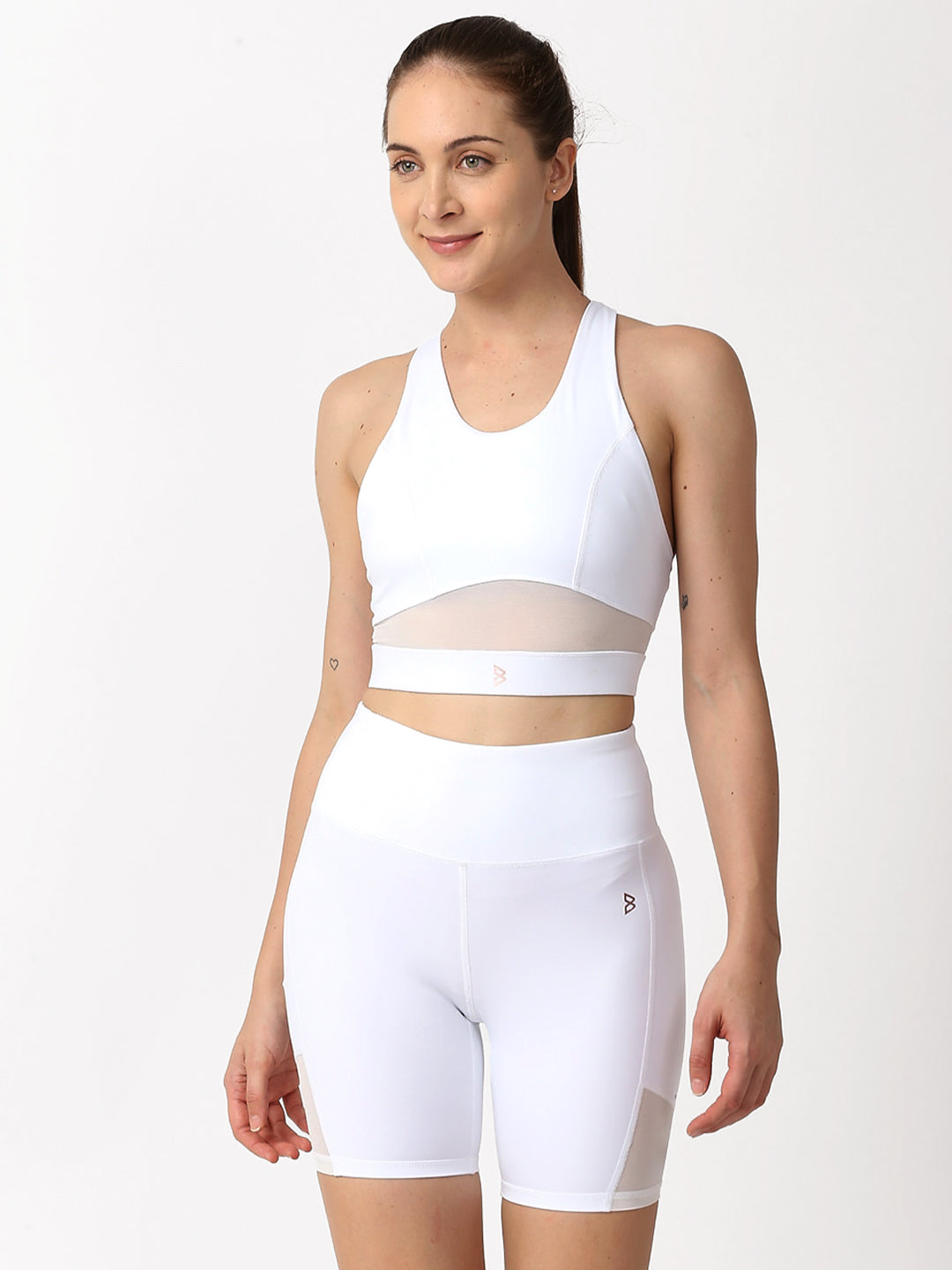 Star White Crop Top BODD ACTIVE