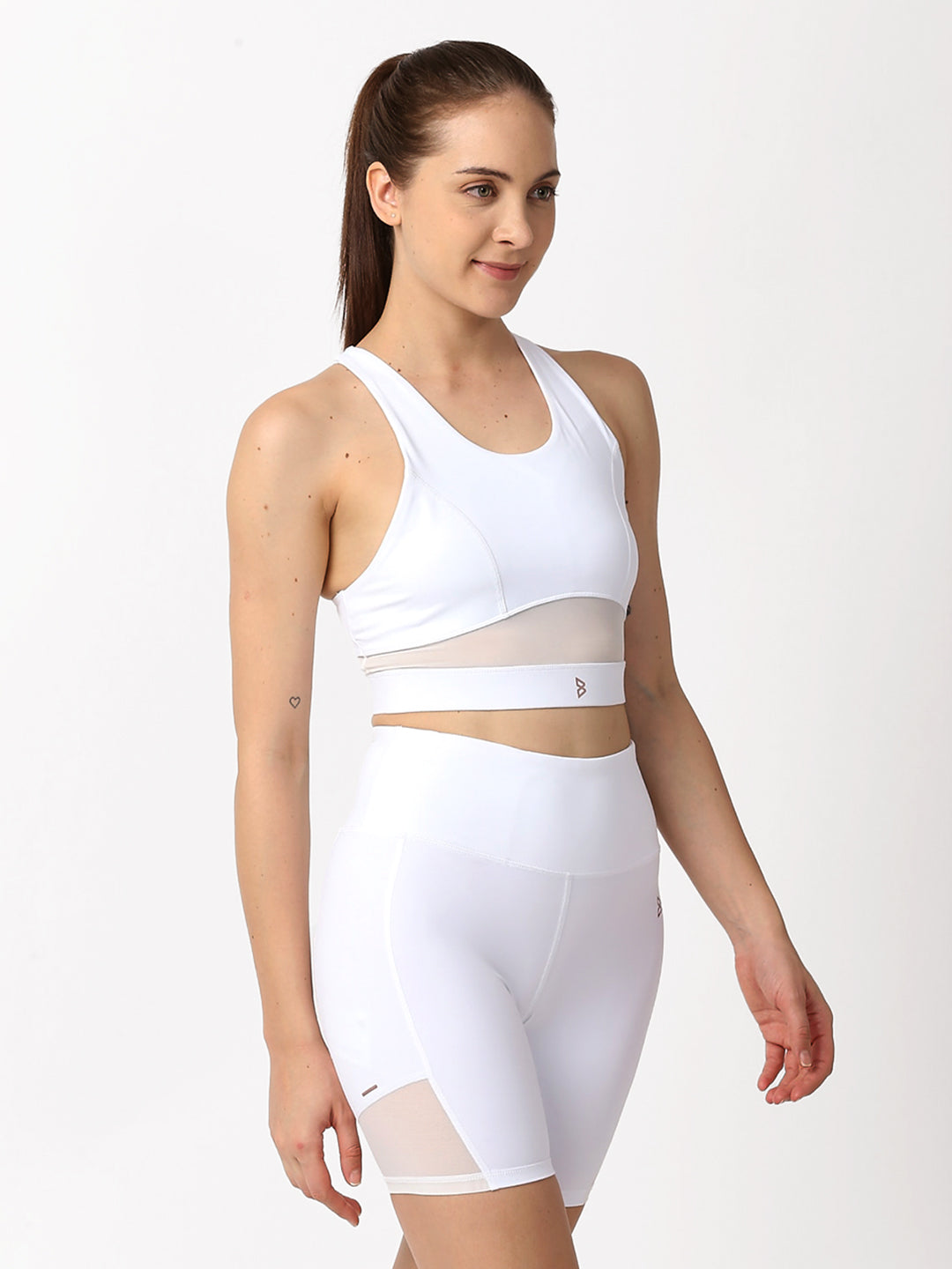 Star White Crop Top BODD ACTIVE